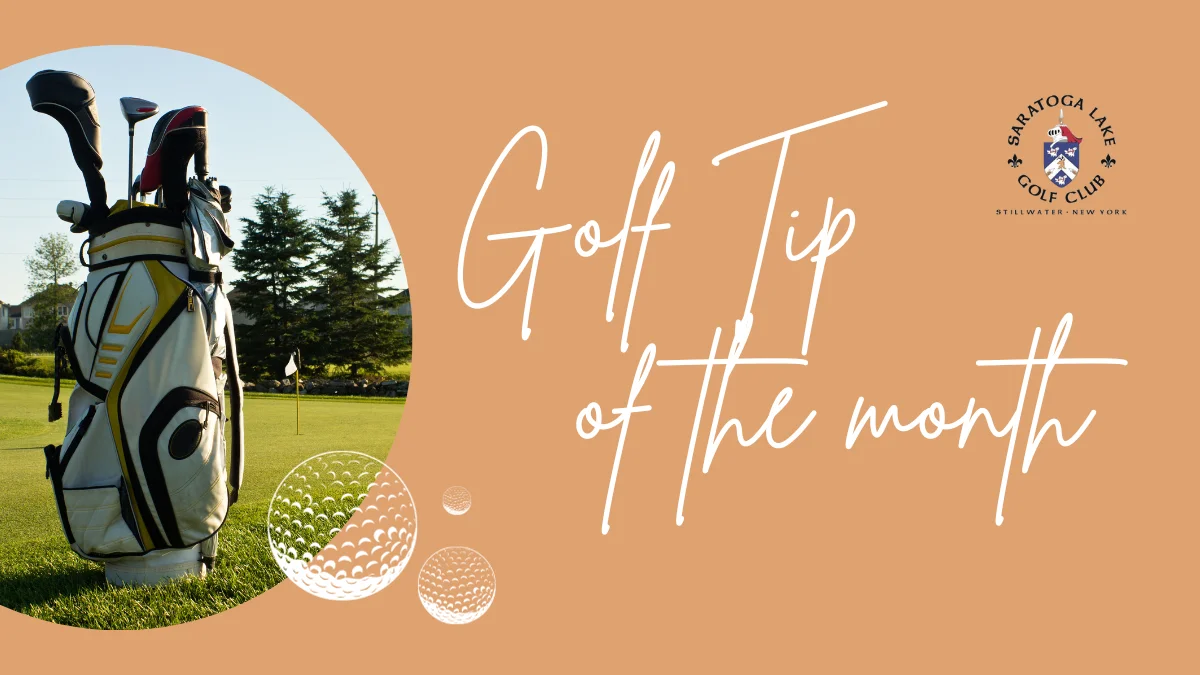 GOLF TIP:  Carry your golf bag