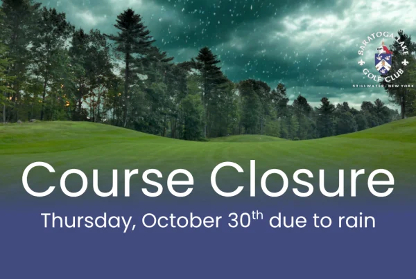 Course Closure due to rain